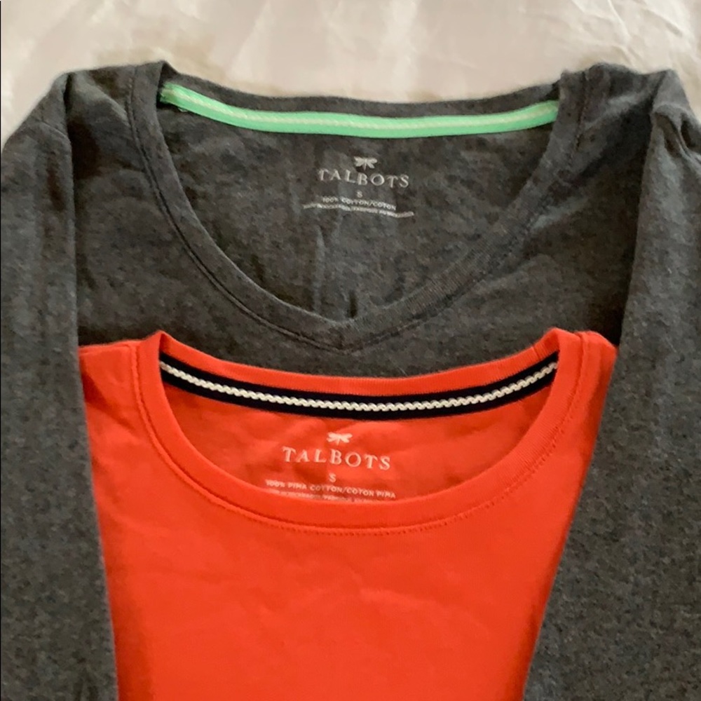 Two NWOT Talbots Long-Sleeved Tshirts